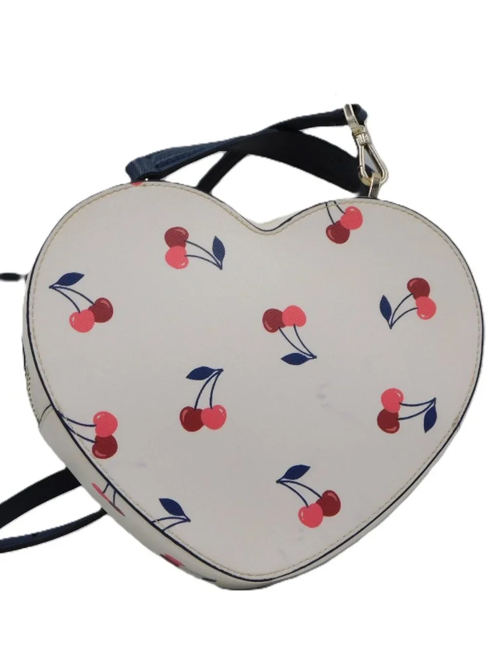 kate spade New York Love Shack Cherry Heart Crossbody in Cream | Stained | Fair